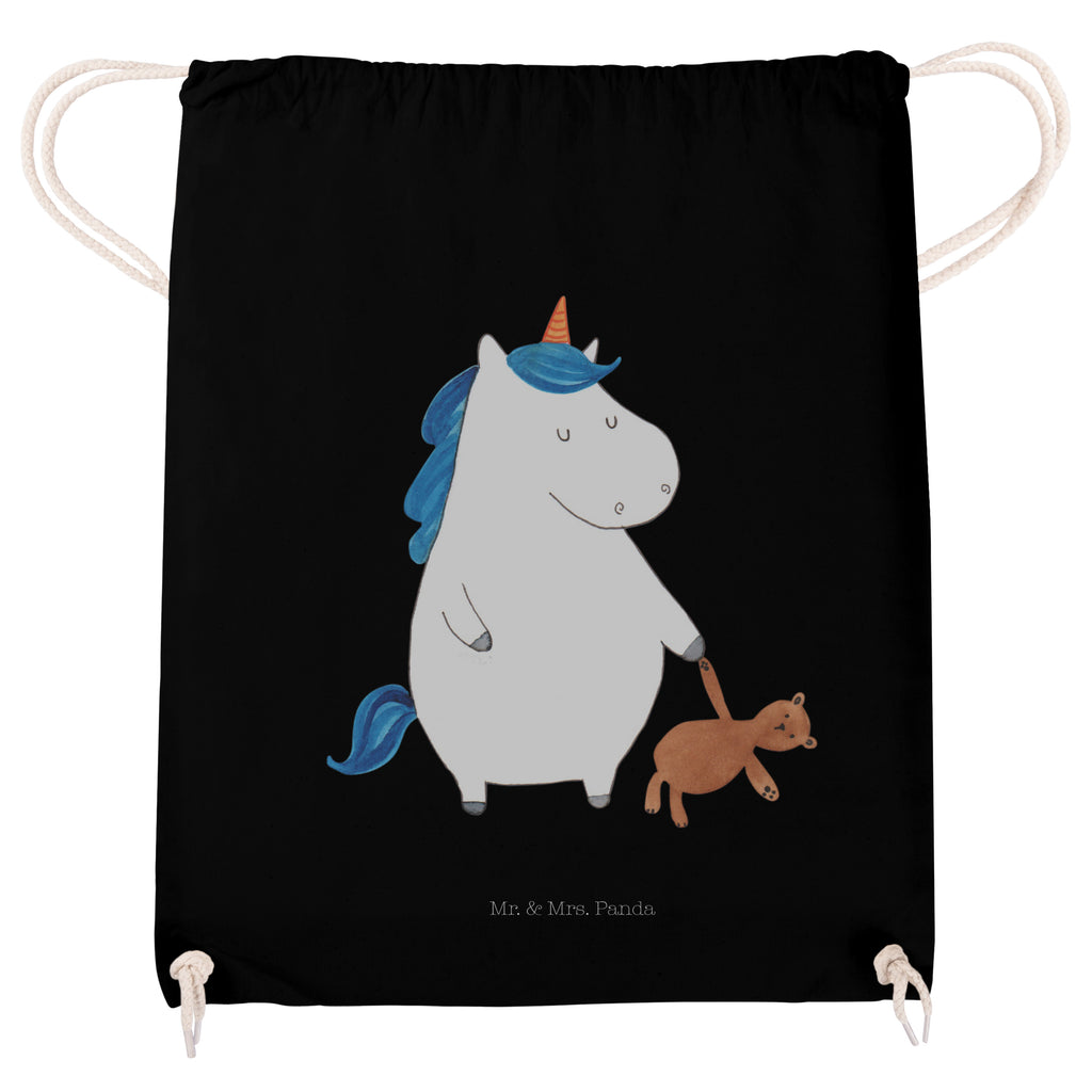 Sportbeutel Einhorn Teddy Turnbeutel, Beutel, Sporttasche, Tasche, Stoffbeutel, Einhorn, Einhörner, Einhorn Deko, Pegasus, Unicorn, schlafen, gute Nacht, Single, Bett, Träumen, Freundin, Singleleben
