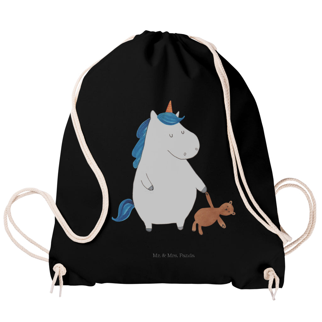 Sportbeutel Einhorn Teddy Turnbeutel, Beutel, Sporttasche, Tasche, Stoffbeutel, Einhorn, Einhörner, Einhorn Deko, Pegasus, Unicorn, schlafen, gute Nacht, Single, Bett, Träumen, Freundin, Singleleben