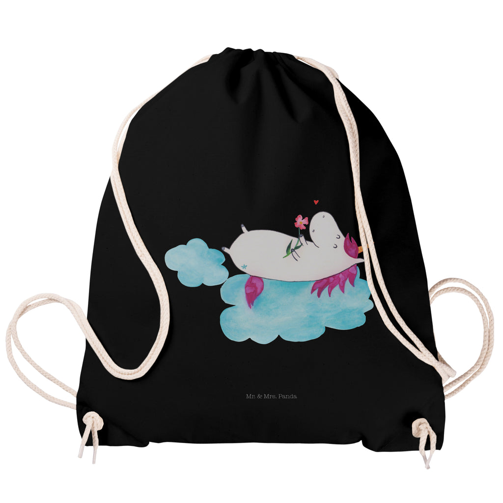 Sportbeutel Einhorn verliebt auf Wolke Turnbeutel, Beutel, Sporttasche, Tasche, Stoffbeutel, Einhorn, Einhörner, Einhorn Deko, Pegasus, Unicorn, verliebt, Liebe, Liebesbeweis, Freundin, Wolke