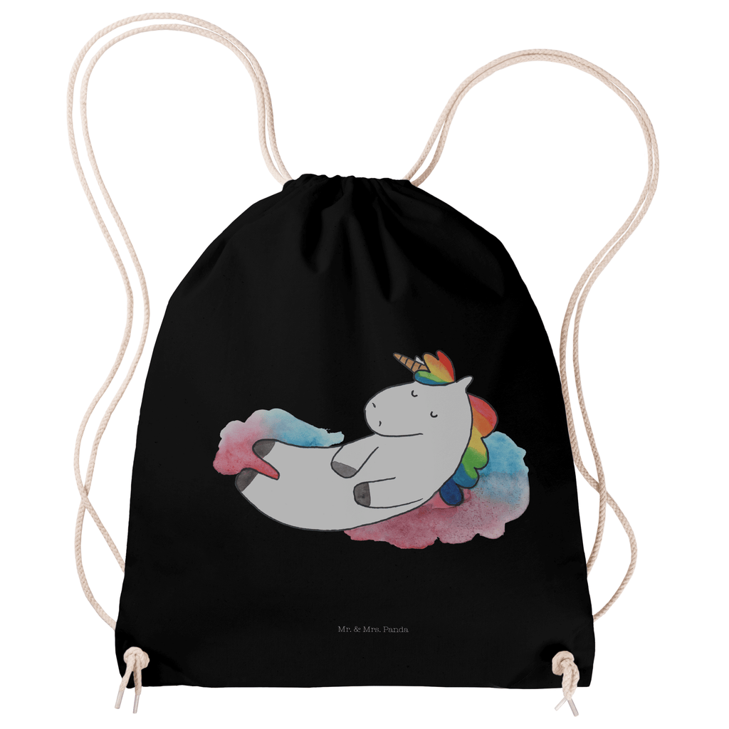 Sportbeutel Einhorn Wolke 7 Turnbeutel, Beutel, Sporttasche, Tasche, Stoffbeutel, Einhorn, Einhörner, Einhorn Deko, Pegasus, Unicorn, verliebt, Menschen, witzig, lustig, Geschenk, Glaube, Realität, Lächeln