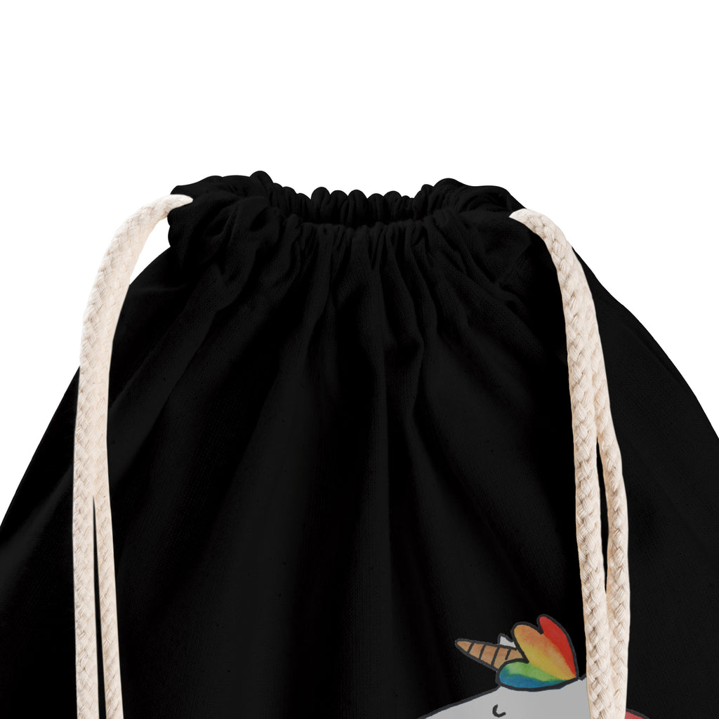 Sportbeutel Einhorn Wolke 7 Turnbeutel, Beutel, Sporttasche, Tasche, Stoffbeutel, Einhorn, Einhörner, Einhorn Deko, Pegasus, Unicorn, verliebt, Menschen, witzig, lustig, Geschenk, Glaube, Realität, Lächeln