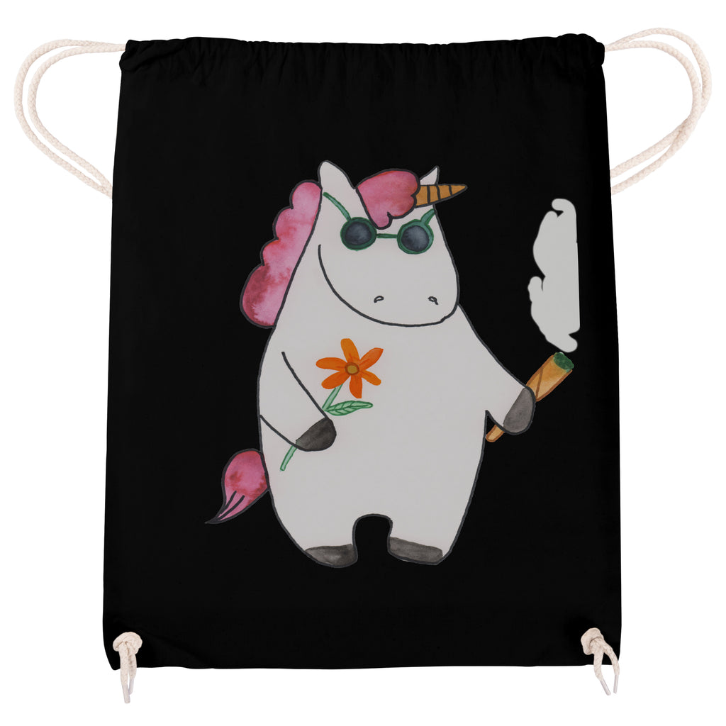 Sportbeutel Einhorn Woodstock Turnbeutel, Beutel, Sporttasche, Tasche, Stoffbeutel, Einhorn, Einhörner, Einhorn Deko, Pegasus, Unicorn, Kiffen, Joint, Zigarette, Alkohol, Party, Spaß. lustig, witzig, Woodstock