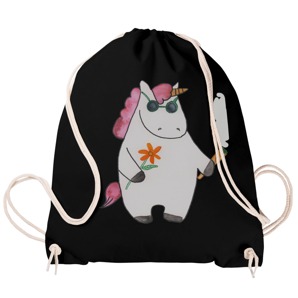 Sportbeutel Einhorn Woodstock Turnbeutel, Beutel, Sporttasche, Tasche, Stoffbeutel, Einhorn, Einhörner, Einhorn Deko, Pegasus, Unicorn, Kiffen, Joint, Zigarette, Alkohol, Party, Spaß. lustig, witzig, Woodstock