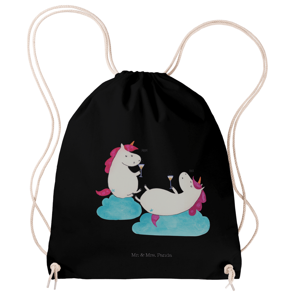 Sportbeutel Einhörner Sekt Turnbeutel, Beutel, Sporttasche, Tasche, Stoffbeutel, Einhorn, Einhörner, Einhorn Deko, Pegasus, Unicorn, Freundinnen, Freundin, BFF, Sekt, Mädelsabend, Spaß, Party, Korken, Anstoßen, Beste