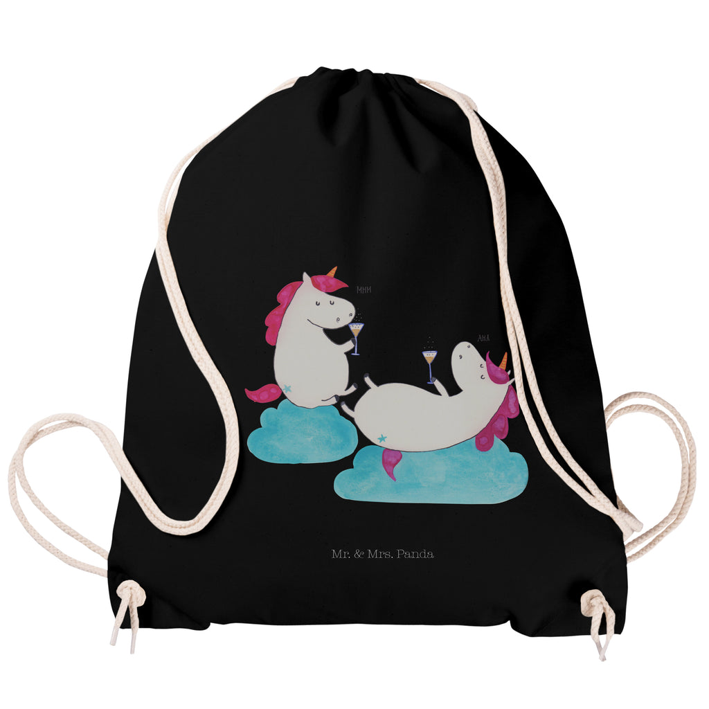 Sportbeutel Einhörner Sekt Turnbeutel, Beutel, Sporttasche, Tasche, Stoffbeutel, Einhorn, Einhörner, Einhorn Deko, Pegasus, Unicorn, Freundinnen, Freundin, BFF, Sekt, Mädelsabend, Spaß, Party, Korken, Anstoßen, Beste