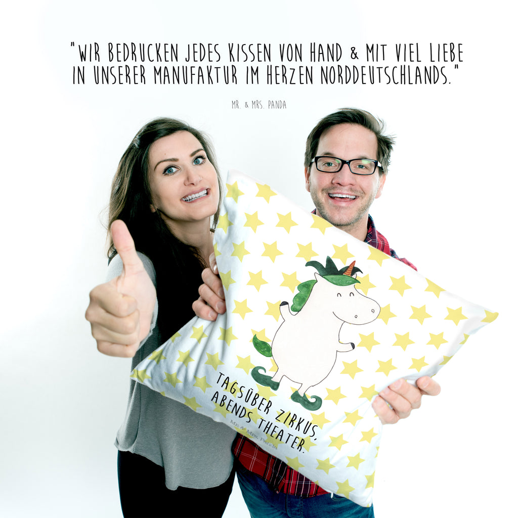 40x40 Kissen Einhorn Joker Kissenhülle, Kopfkissen, Sofakissen, Dekokissen, Motivkissen, Einhorn, Einhörner, Einhorn Deko, Pegasus, Unicorn, Hofnarr, Kasper, Gaukler, Mittelalter