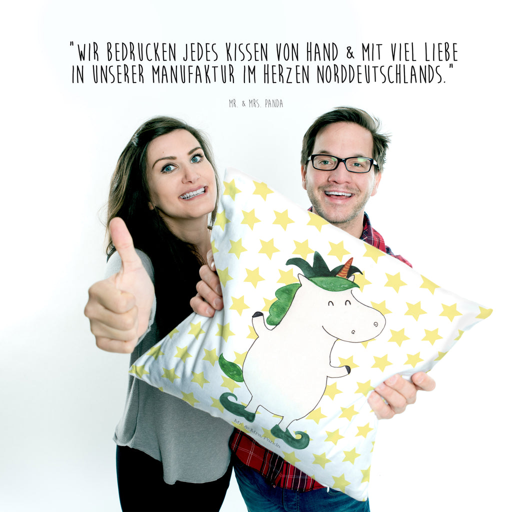 40x40 Kissen Einhorn Joker Kissenhülle, Kopfkissen, Sofakissen, Dekokissen, Motivkissen, Einhorn, Einhörner, Einhorn Deko, Pegasus, Unicorn, Hofnarr, Kasper, Gaukler, Mittelalter