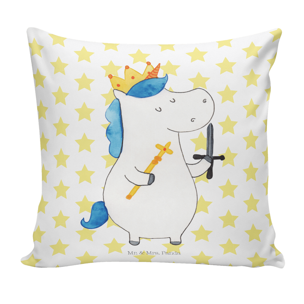 40x40 Kissen Einhorn König mit Schwert Kissenhülle, Kopfkissen, Sofakissen, Dekokissen, Motivkissen, Einhorn, Einhörner, Einhorn Deko, Pegasus, Unicorn, König, Ritter, Mittelalter