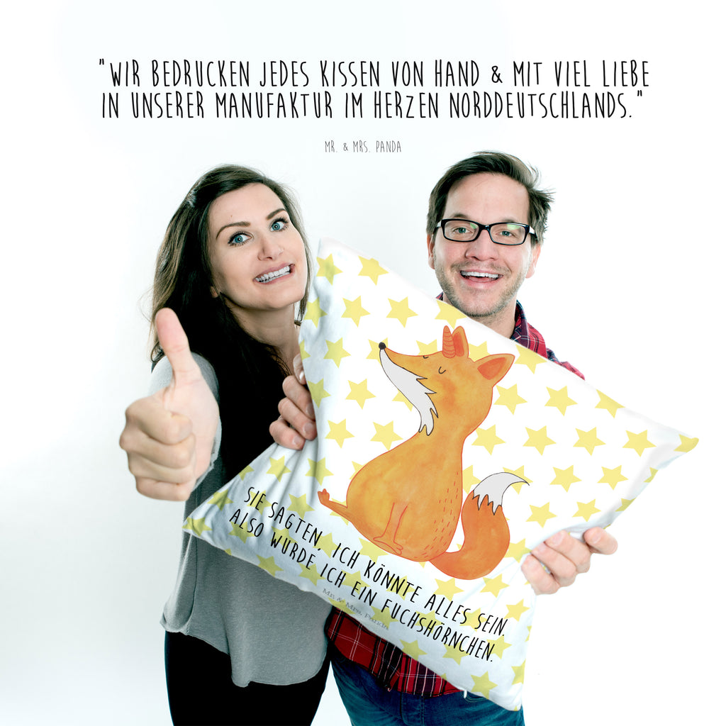 40x40 Kissen Fuchshörnchen Kissenhülle, Kopfkissen, Sofakissen, Dekokissen, Motivkissen, Einhorn, Einhörner, Einhorn Deko, Pegasus, Unicorn, Fuchs, Unicorns, Fuchshörnchen, Fuchshorn, Foxycorn, Füchse