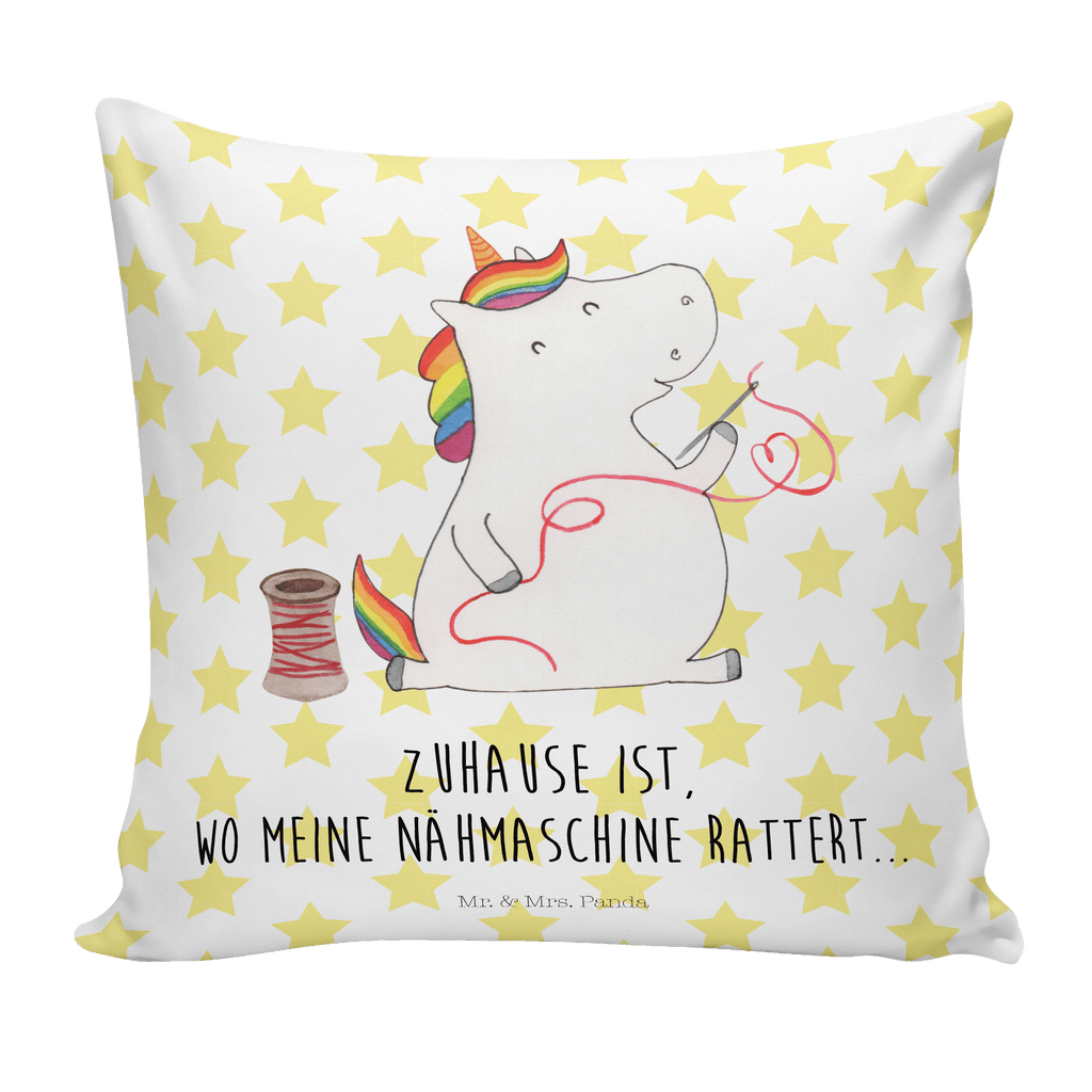 40x40 Kissen Einhorn Näherin Kissenhülle, Kopfkissen, Sofakissen, Dekokissen, Motivkissen, Einhorn, Einhörner, Einhorn Deko, Pegasus, Unicorn, Näherin, nähen, Mädchen, Freundin, Häkeln, Stricken, basteln, Nähzimmer
