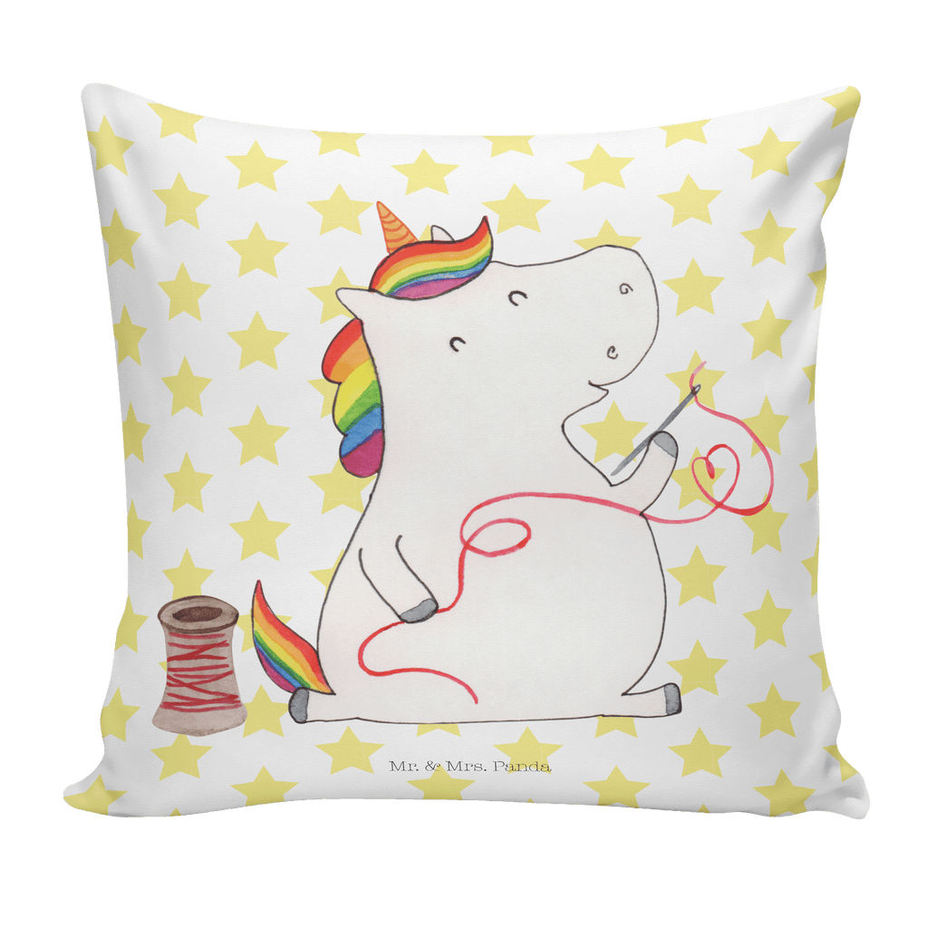 40x40 Kissen Einhorn Näherin Kissenhülle, Kopfkissen, Sofakissen, Dekokissen, Motivkissen, Einhorn, Einhörner, Einhorn Deko, Pegasus, Unicorn, Näherin, nähen, Mädchen, Freundin, Häkeln, Stricken, basteln, Nähzimmer