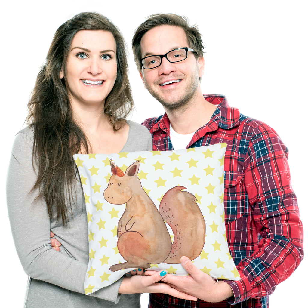 40x40 Kissen Einhörnchen Glaube Kissenhülle, Kopfkissen, Sofakissen, Dekokissen, Motivkissen, Einhorn, Einhörner, Einhorn Deko, Pegasus, Unicorn, Einhörnchen, Eichhörnchen, Eichhorn