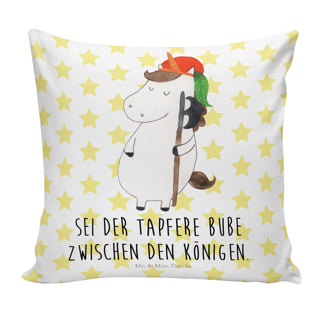 40x40 Kissen Einhorn Bube Kissenhülle, Kopfkissen, Sofakissen, Dekokissen, Motivkissen, Einhorn, Einhörner, Einhorn Deko, Pegasus, Unicorn, Bube, Mittelalter