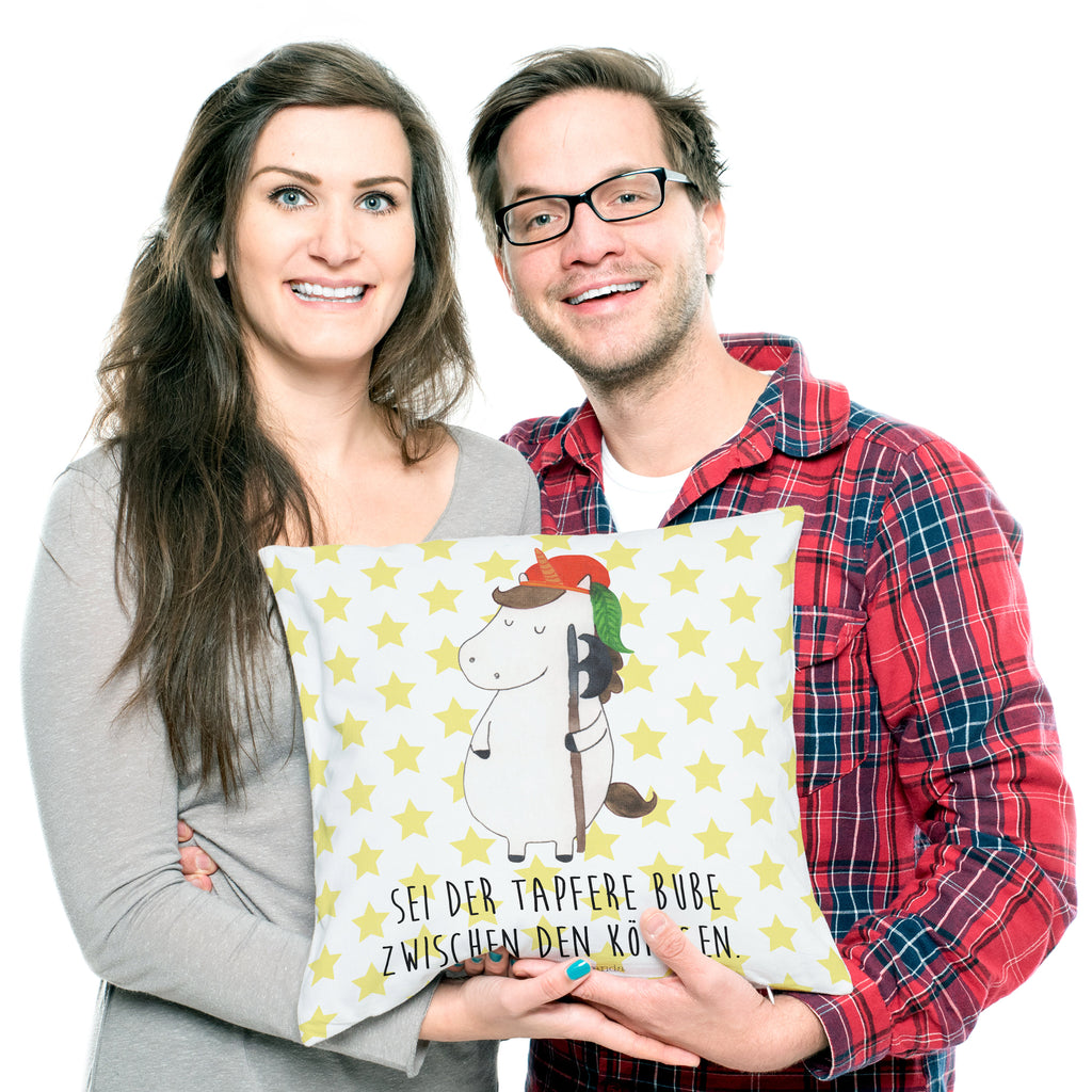 40x40 Kissen Einhorn Bube Kissenhülle, Kopfkissen, Sofakissen, Dekokissen, Motivkissen, Einhorn, Einhörner, Einhorn Deko, Pegasus, Unicorn, Bube, Mittelalter