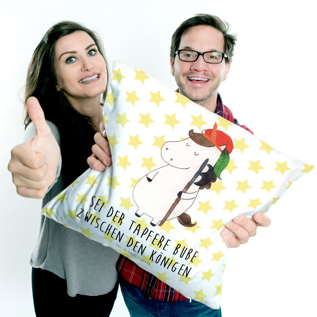 40x40 Kissen Einhorn Bube Kissenhülle, Kopfkissen, Sofakissen, Dekokissen, Motivkissen, Einhorn, Einhörner, Einhorn Deko, Pegasus, Unicorn, Bube, Mittelalter