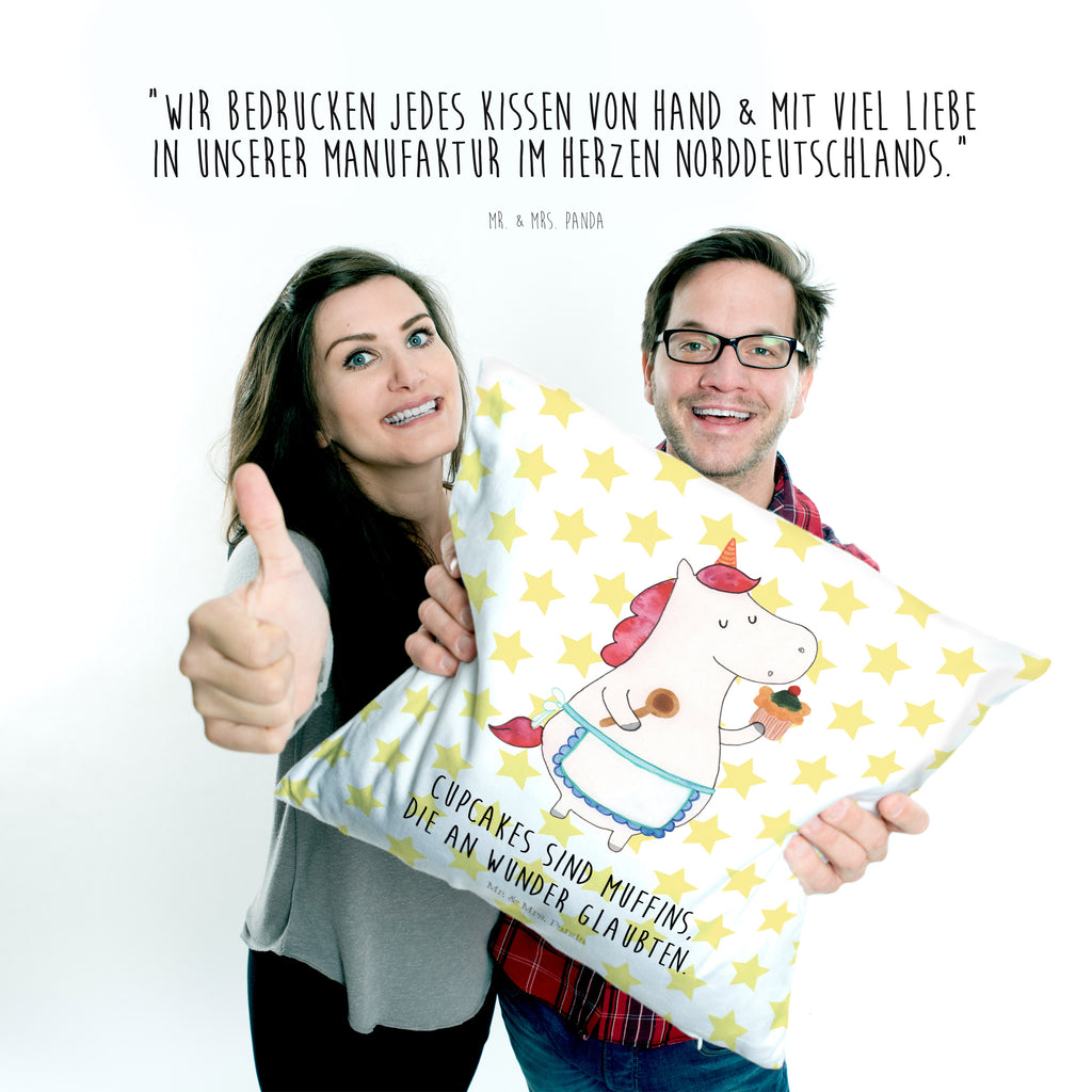 40x40 Kissen Einhorn Küchenfee Kissenhülle, Kopfkissen, Sofakissen, Dekokissen, Motivkissen, Einhorn, Einhörner, Einhorn Deko, Pegasus, Unicorn, backen, Muffin, Motivation, Träumer, träumen, Bäckerin, Hobbykoch, Koch, Torte, Kuchen