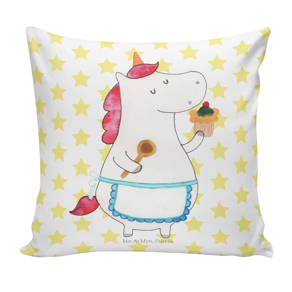 40x40 Kissen Einhorn Küchenfee Kissenhülle, Kopfkissen, Sofakissen, Dekokissen, Motivkissen, Einhorn, Einhörner, Einhorn Deko, Pegasus, Unicorn, backen, Muffin, Motivation, Träumer, träumen, Bäckerin, Hobbykoch, Koch, Torte, Kuchen