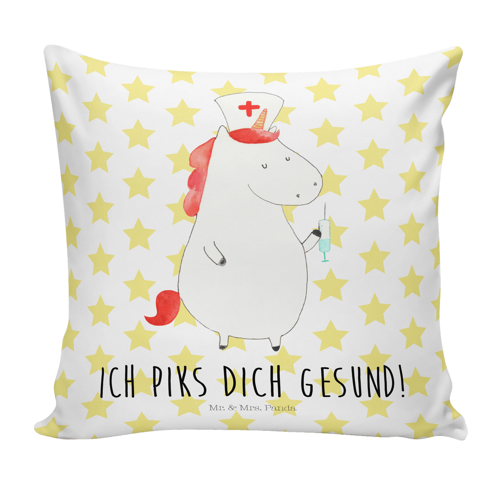 40x40 Kissen Einhorn Krankenschwester Kissenhülle, Kopfkissen, Sofakissen, Dekokissen, Motivkissen, Einhorn, Einhörner, Einhorn Deko, Pegasus, Unicorn, Krankenschwester Geschenk, Krankenpfleger Geschenk, Krankenpflegerin, Krankenschwester Dankeschön, Krankenhaus, Ärztin Geschenk