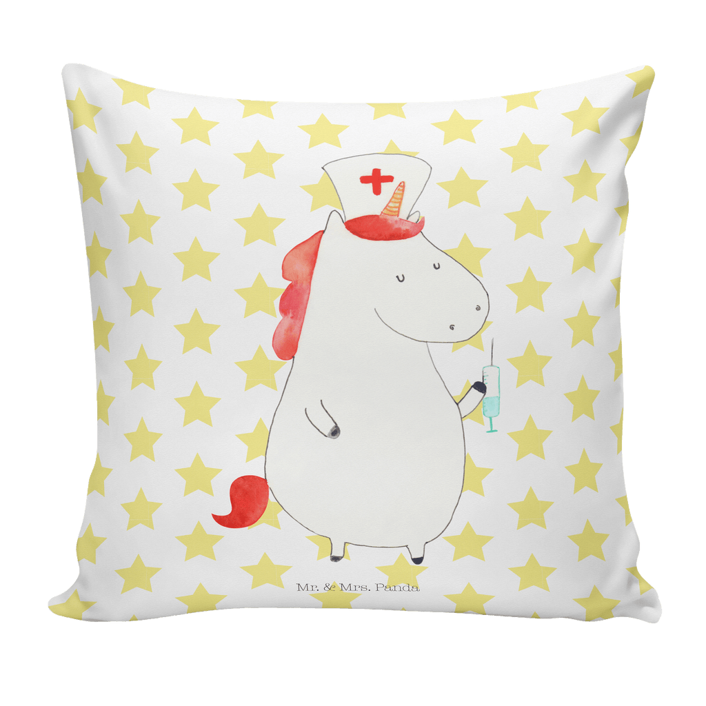 40x40 Kissen Einhorn Krankenschwester Kissenhülle, Kopfkissen, Sofakissen, Dekokissen, Motivkissen, Einhorn, Einhörner, Einhorn Deko, Pegasus, Unicorn, Krankenschwester Geschenk, Krankenpfleger Geschenk, Krankenpflegerin, Krankenschwester Dankeschön, Krankenhaus, Ärztin Geschenk
