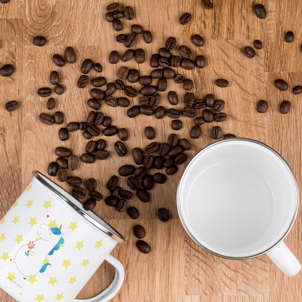 Camping Emaille Tasse Einhorn Spaziergang Campingtasse, Trinkbecher, Metalltasse, Outdoor Tasse, Emaille Trinkbecher, Blechtasse Outdoor, Emaille Campingbecher, Edelstahl Trinkbecher, Metalltasse für Camping, Kaffee Blechtasse, Camping Tasse Metall, Einhorn, Einhörner, Einhorn Deko, Pegasus, Unicorn, Glitzer, Blumen, Spaziergang, Motivation, Gute Laune, Freude, Freundin, Mutter, Schwester