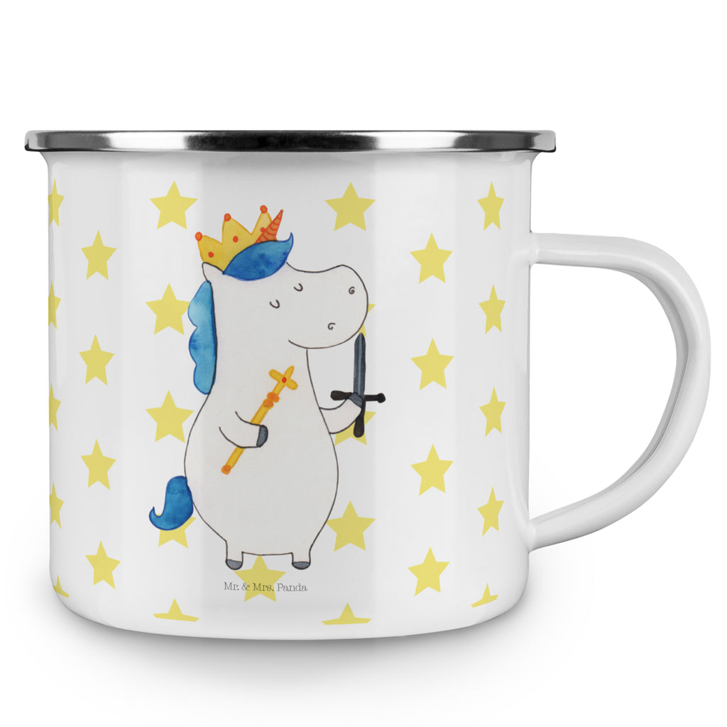 Camping Emaille Tasse Einhorn König mit Schwert Campingtasse, Trinkbecher, Metalltasse, Outdoor Tasse, Emaille Trinkbecher, Blechtasse Outdoor, Emaille Campingbecher, Edelstahl Trinkbecher, Metalltasse für Camping, Kaffee Blechtasse, Camping Tasse Metall, Einhorn, Einhörner, Einhorn Deko, Pegasus, Unicorn, König, Ritter, Mittelalter