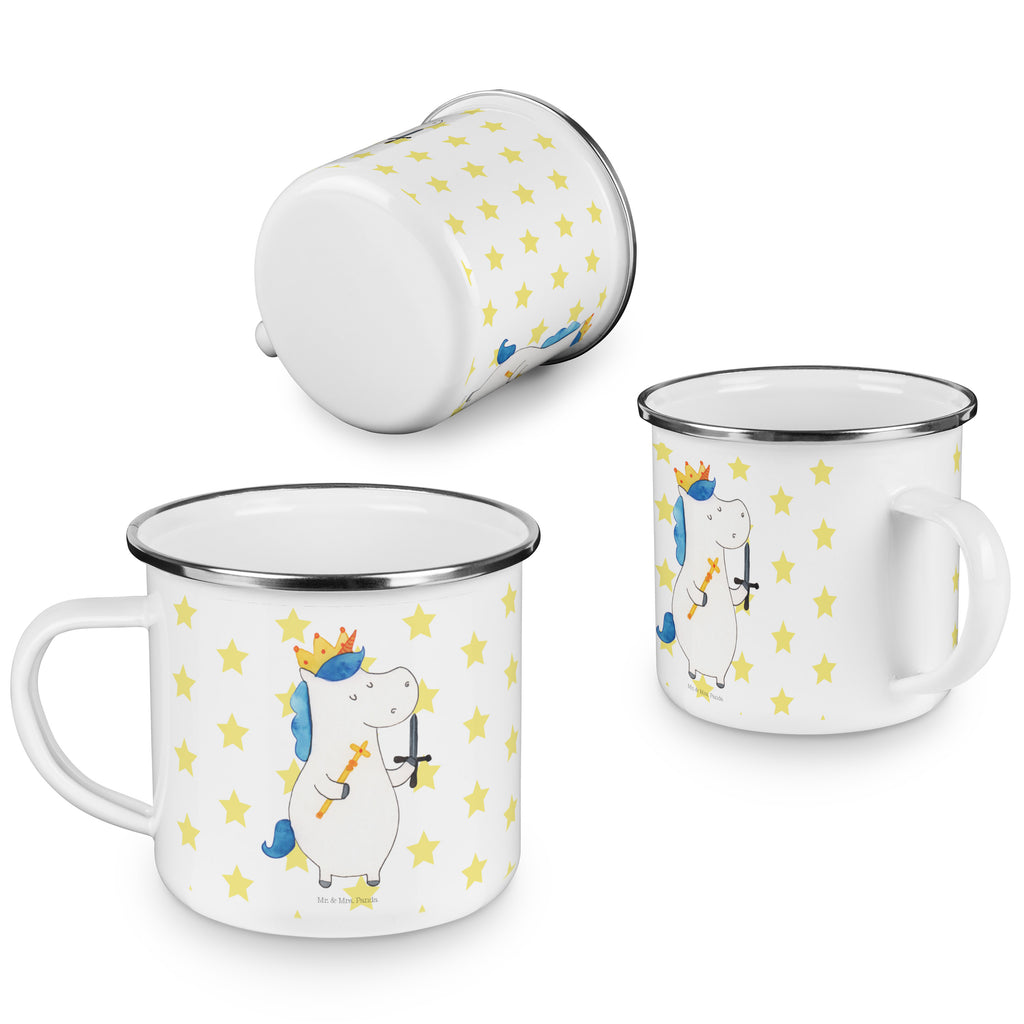 Camping Emaille Tasse Einhorn König mit Schwert Campingtasse, Trinkbecher, Metalltasse, Outdoor Tasse, Emaille Trinkbecher, Blechtasse Outdoor, Emaille Campingbecher, Edelstahl Trinkbecher, Metalltasse für Camping, Kaffee Blechtasse, Camping Tasse Metall, Einhorn, Einhörner, Einhorn Deko, Pegasus, Unicorn, König, Ritter, Mittelalter