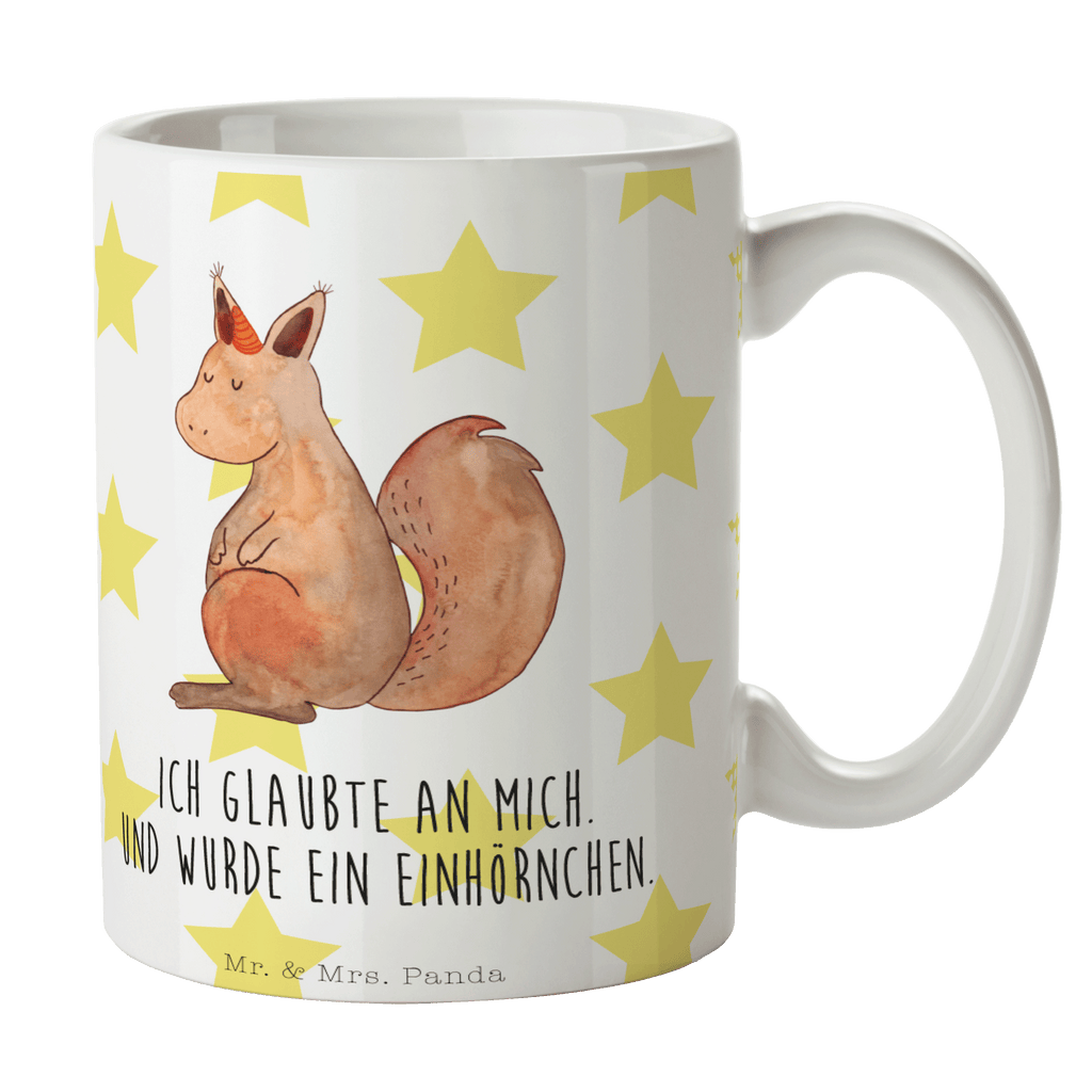Tasse Einhörnchen Glaube Einhorn, Einhörner, Einhörnchen, Eichhörnchen, Eichhorn Becher, Kaffeetasse, Kaffeebecher, Tee, Frühstück, Büro  Einhorn, Einhörner, Einhorn Deko, Pegasus, Unicorn