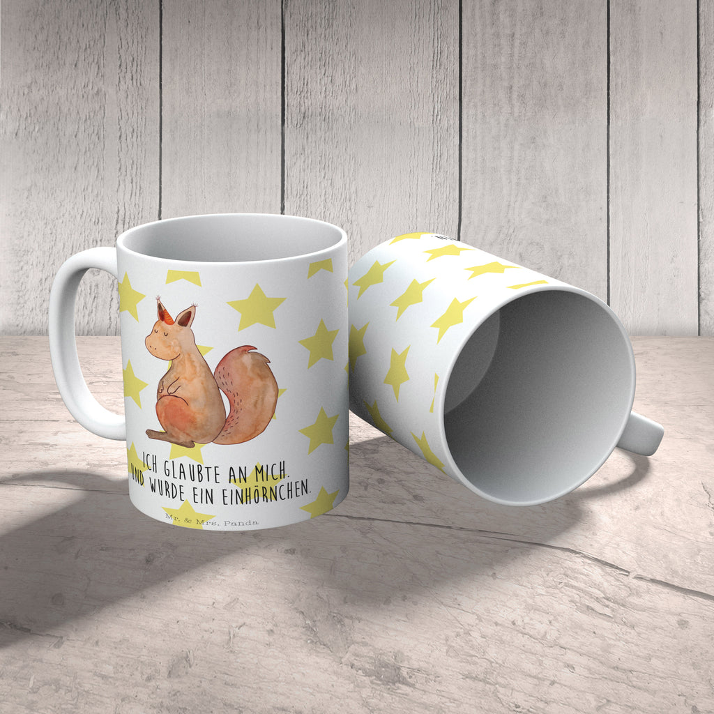 Tasse Einhörnchen Glaube Einhorn, Einhörner, Einhörnchen, Eichhörnchen, Eichhorn Becher, Kaffeetasse, Kaffeebecher, Tee, Frühstück, Büro  Einhorn, Einhörner, Einhorn Deko, Pegasus, Unicorn