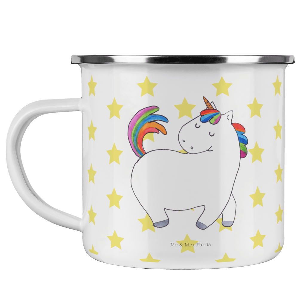 Camping Emaille Tasse Einhorn stolzierend Campingtasse, Trinkbecher, Metalltasse, Outdoor Tasse, Emaille Trinkbecher, Blechtasse Outdoor, Emaille Campingbecher, Edelstahl Trinkbecher, Metalltasse für Camping, Kaffee Blechtasse, Camping Tasse Metall, Einhorn, Einhörner, Einhorn Deko, Pegasus, Unicorn, stolz, anders, bunt, Pferd, Reiter, Reiten, Freundin, Geschenk