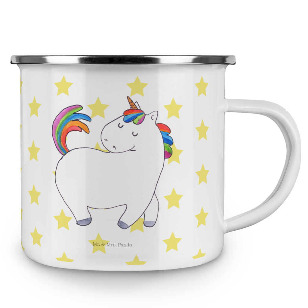 Camping Emaille Tasse Einhorn stolzierend Campingtasse, Trinkbecher, Metalltasse, Outdoor Tasse, Emaille Trinkbecher, Blechtasse Outdoor, Emaille Campingbecher, Edelstahl Trinkbecher, Metalltasse für Camping, Kaffee Blechtasse, Camping Tasse Metall, Einhorn, Einhörner, Einhorn Deko, Pegasus, Unicorn, stolz, anders, bunt, Pferd, Reiter, Reiten, Freundin, Geschenk