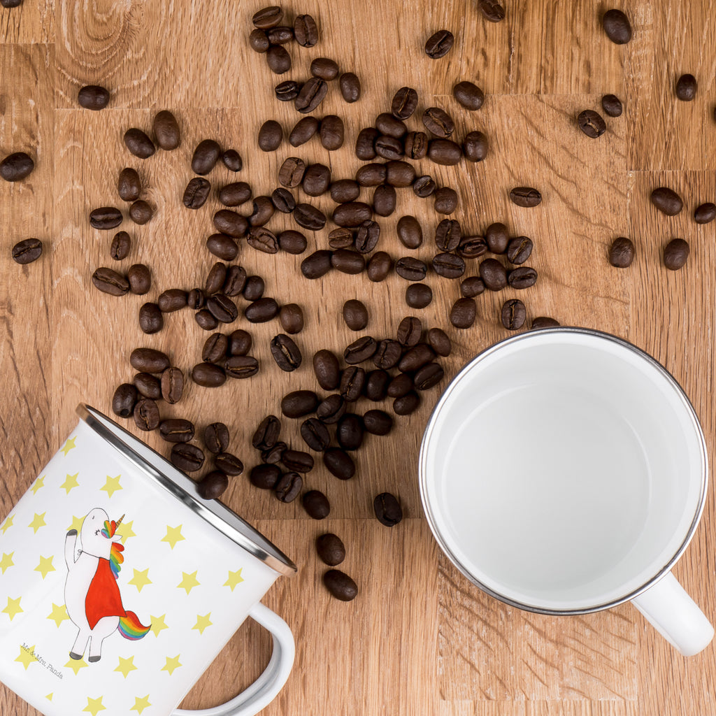 Camping Emaille Tasse Einhorn Super Campingtasse, Trinkbecher, Metalltasse, Outdoor Tasse, Emaille Trinkbecher, Blechtasse Outdoor, Emaille Campingbecher, Edelstahl Trinkbecher, Metalltasse für Camping, Kaffee Blechtasse, Camping Tasse Metall, Einhorn, Einhörner, Einhorn Deko, Pegasus, Unicorn, Traummann, Superheld, Held, Freundin, Geschenk, Girl, Mädchen