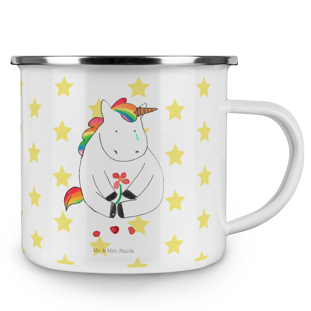 Camping Emaille Tasse Einhorn Traurig Campingtasse, Trinkbecher, Metalltasse, Outdoor Tasse, Emaille Trinkbecher, Blechtasse Outdoor, Emaille Campingbecher, Edelstahl Trinkbecher, Metalltasse für Camping, Kaffee Blechtasse, Camping Tasse Metall, Einhorn, Einhörner, Einhorn Deko, Pegasus, Unicorn, Glitzer, Trösten. Freundschaft, Freunde, Liebe, Trauer, Grußkarte, Blume