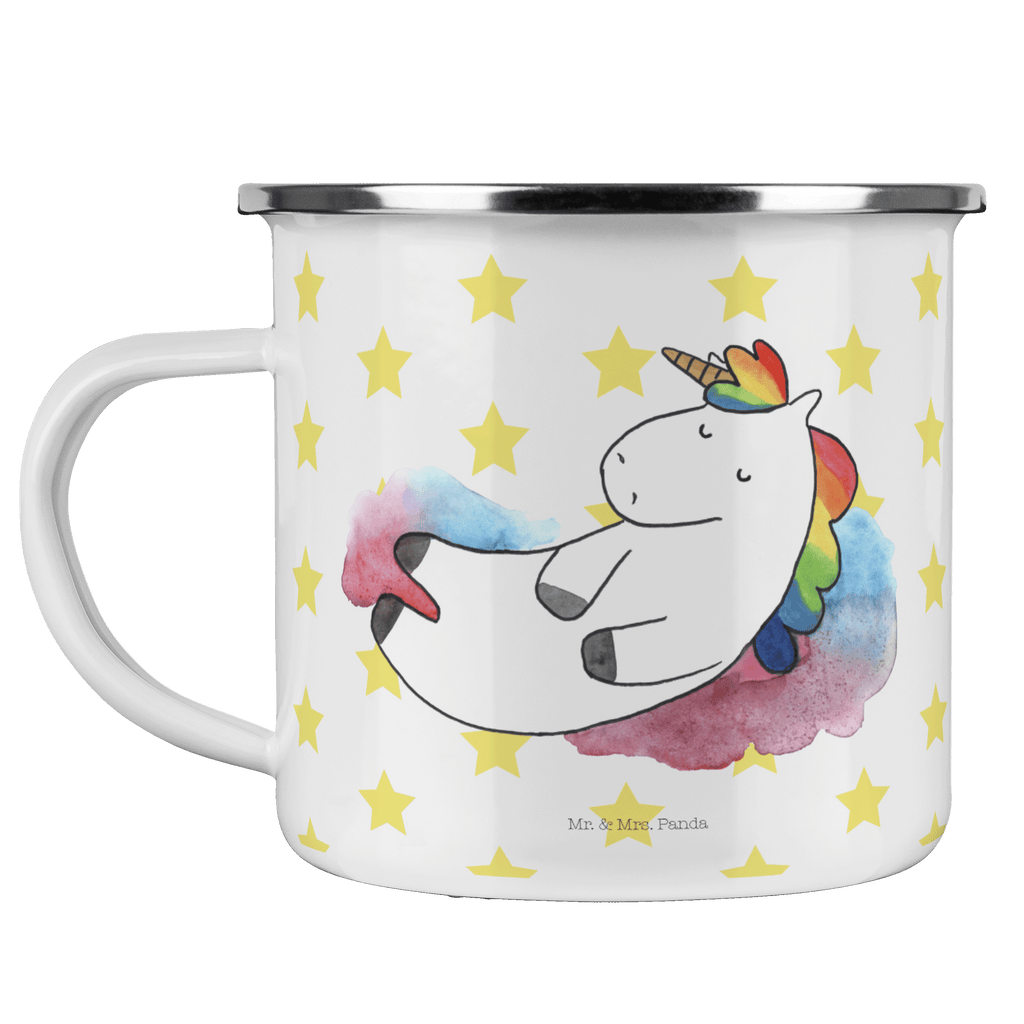 Camping Emaille Tasse Einhorn Wolke 7 Campingtasse, Trinkbecher, Metalltasse, Outdoor Tasse, Emaille Trinkbecher, Blechtasse Outdoor, Emaille Campingbecher, Edelstahl Trinkbecher, Metalltasse für Camping, Kaffee Blechtasse, Camping Tasse Metall, Einhorn, Einhörner, Einhorn Deko, Pegasus, Unicorn, verliebt, Menschen, witzig, lustig, Geschenk, Glaube, Realität, Lächeln