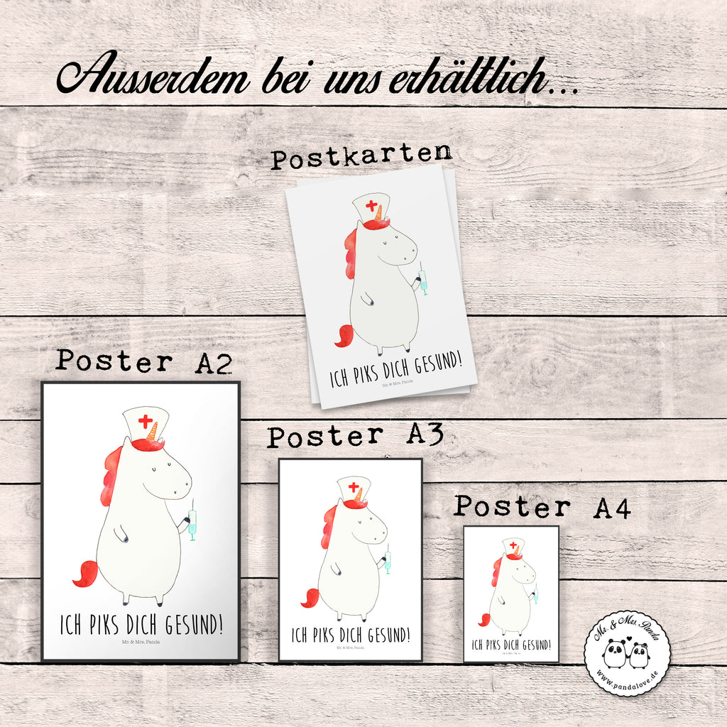 Poster Einhorn Krankenschwester Poster, Wandposter, Bild, Wanddeko, Küchenposter, Kinderposter, Wanddeko Bild, Raumdekoration, Wanddekoration, Handgemaltes Poster, Mr. & Mrs. Panda Poster, Designposter, Kunstdruck, Posterdruck, Einhorn, Einhörner, Einhorn Deko, Pegasus, Unicorn, Krankenschwester Geschenk, Krankenpfleger Geschenk, Krankenpflegerin, Krankenschwester Dankeschön, Krankenhaus, Ärztin Geschenk