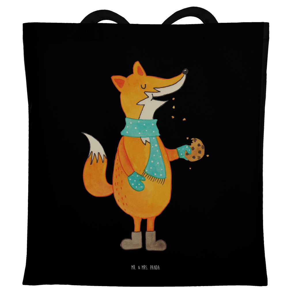 Tragetasche Fuchs Keks Beuteltasche, Beutel, Einkaufstasche, Jutebeutel, Stoffbeutel, Fuchs, Füchse, Backen Spruch, Kekse, Winter, Weihnachtszeit, Plätzchen, Liebe, Küche Deko