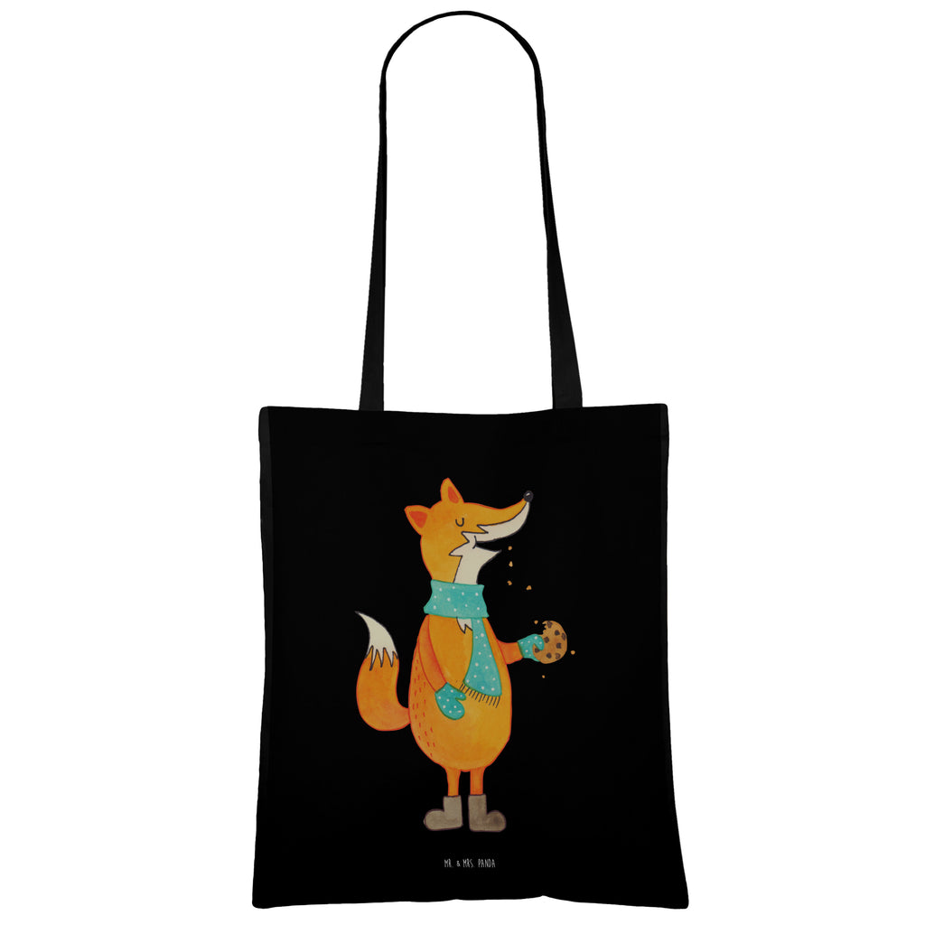 Tragetasche Fuchs Keks Beuteltasche, Beutel, Einkaufstasche, Jutebeutel, Stoffbeutel, Fuchs, Füchse, Backen Spruch, Kekse, Winter, Weihnachtszeit, Plätzchen, Liebe, Küche Deko