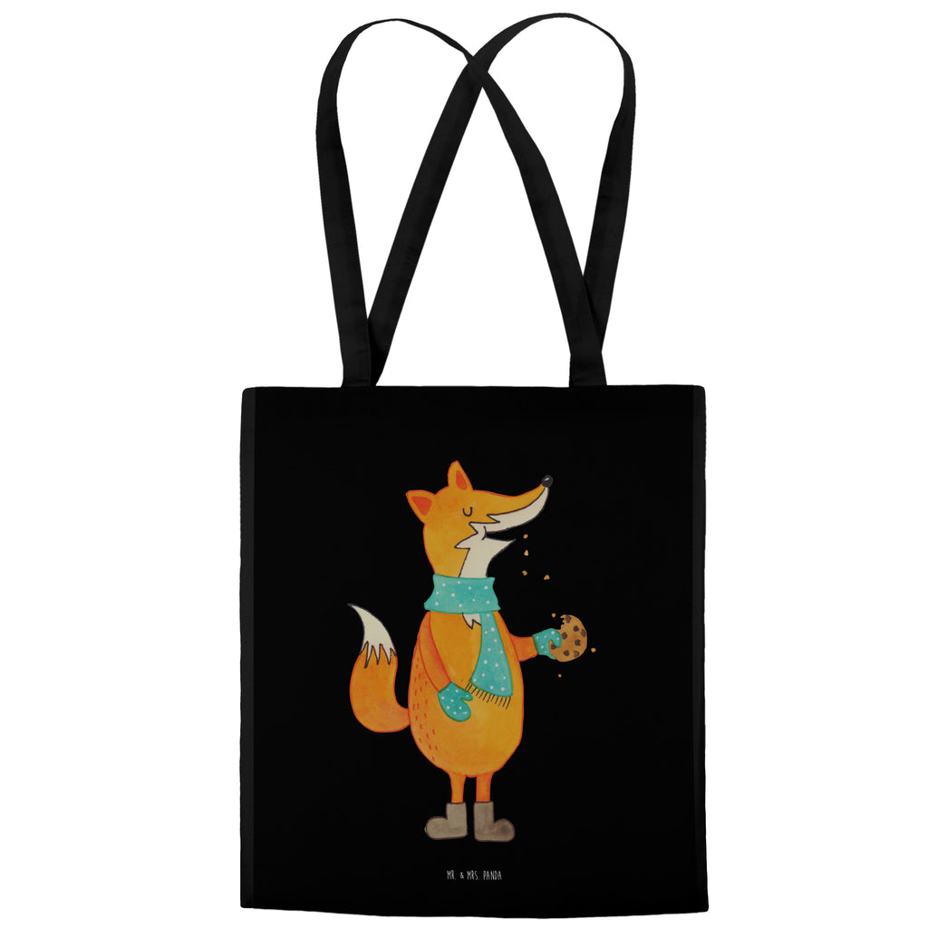Tragetasche Fuchs Keks Beuteltasche, Beutel, Einkaufstasche, Jutebeutel, Stoffbeutel, Fuchs, Füchse, Backen Spruch, Kekse, Winter, Weihnachtszeit, Plätzchen, Liebe, Küche Deko