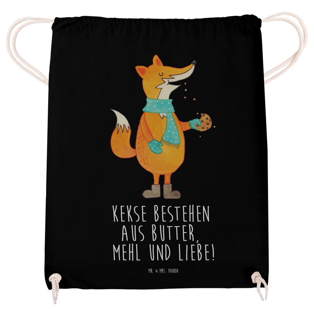 Sportbeutel Fuchs Keks Turnbeutel, Beutel, Sporttasche, Tasche, Stoffbeutel, Fuchs, Füchse, Backen Spruch, Kekse, Winter, Weihnachtszeit, Plätzchen, Liebe, Küche Deko
