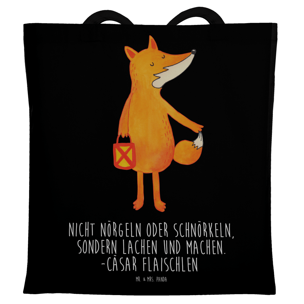 Tragetasche Fuchs Laterne Beuteltasche, Beutel, Einkaufstasche, Jutebeutel, Stoffbeutel, Fuchs, Füchse, Spruch trösten, Liebeskummer Spruch, Laterne, Sankt Martin, Laternenumzug, Aufmuntern, Cäsar Otto Hugo Flaischlen