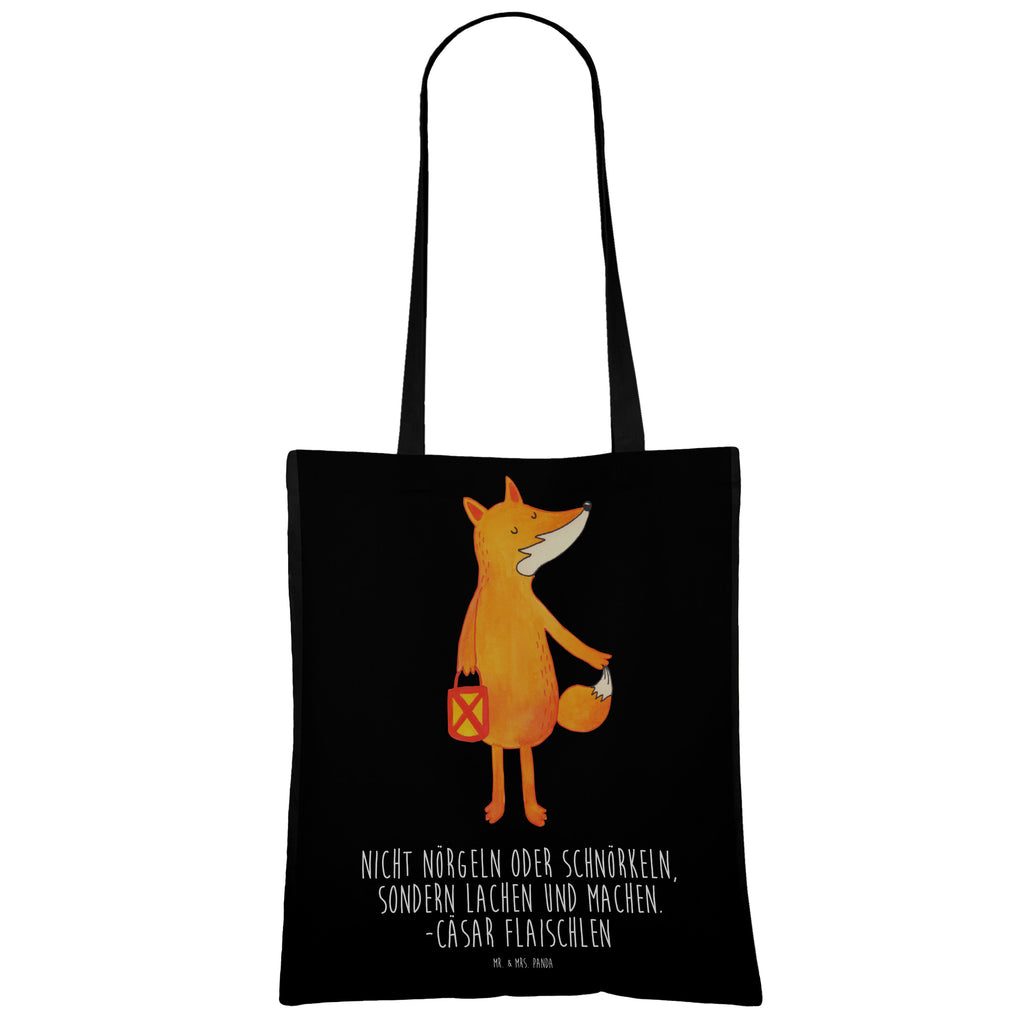 Tragetasche Fuchs Laterne Beuteltasche, Beutel, Einkaufstasche, Jutebeutel, Stoffbeutel, Fuchs, Füchse, Spruch trösten, Liebeskummer Spruch, Laterne, Sankt Martin, Laternenumzug, Aufmuntern, Cäsar Otto Hugo Flaischlen