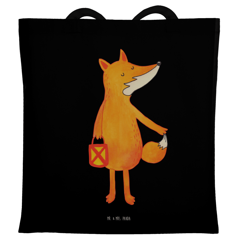 Tragetasche Fuchs Laterne Beuteltasche, Beutel, Einkaufstasche, Jutebeutel, Stoffbeutel, Fuchs, Füchse, Spruch trösten, Liebeskummer Spruch, Laterne, Sankt Martin, Laternenumzug, Aufmuntern, Cäsar Otto Hugo Flaischlen