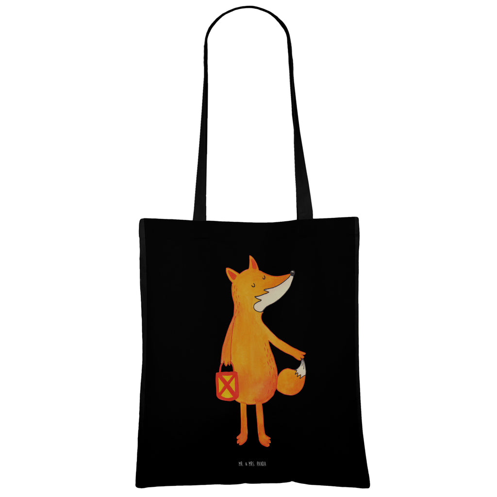 Tragetasche Fuchs Laterne Beuteltasche, Beutel, Einkaufstasche, Jutebeutel, Stoffbeutel, Fuchs, Füchse, Spruch trösten, Liebeskummer Spruch, Laterne, Sankt Martin, Laternenumzug, Aufmuntern, Cäsar Otto Hugo Flaischlen