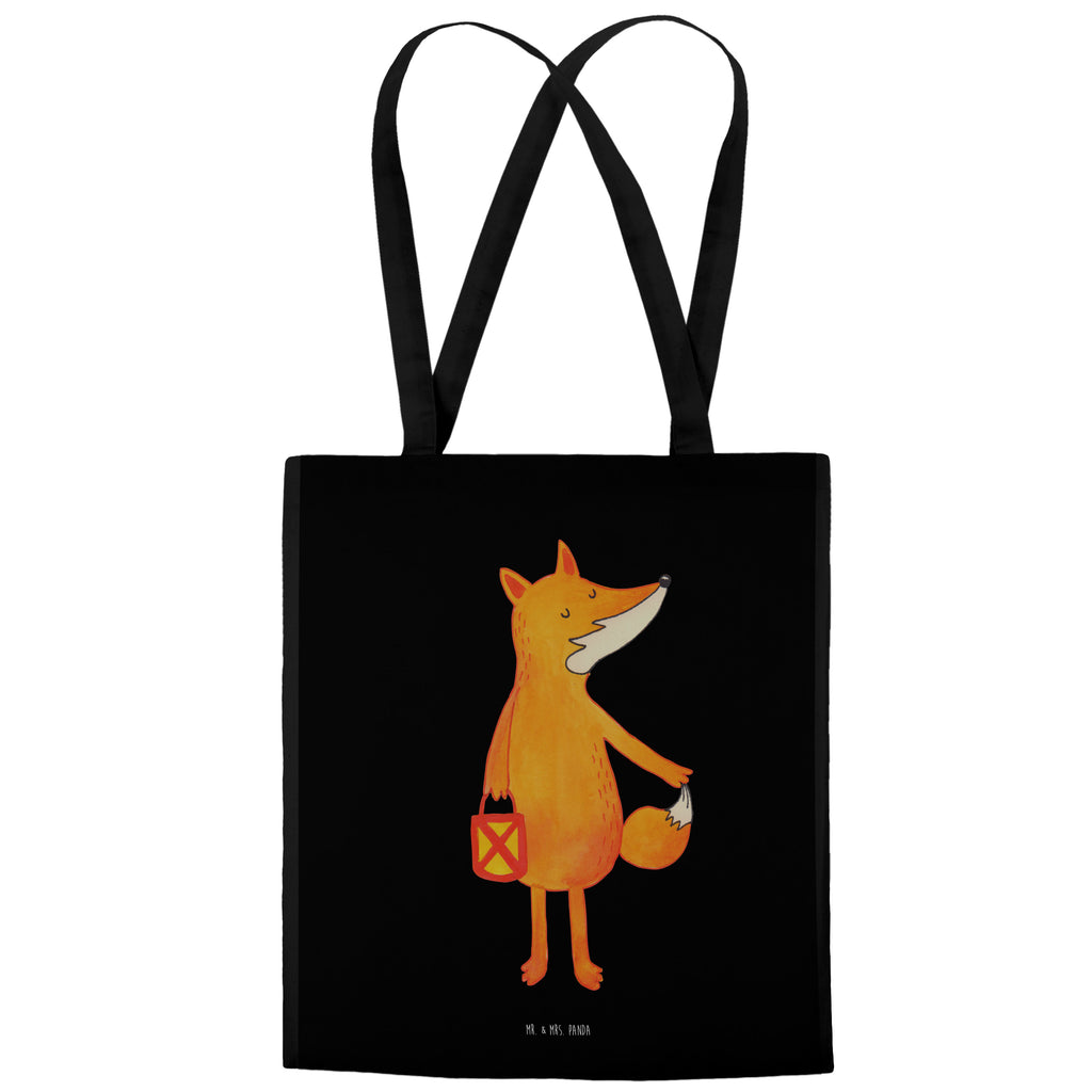 Tragetasche Fuchs Laterne Beuteltasche, Beutel, Einkaufstasche, Jutebeutel, Stoffbeutel, Fuchs, Füchse, Spruch trösten, Liebeskummer Spruch, Laterne, Sankt Martin, Laternenumzug, Aufmuntern, Cäsar Otto Hugo Flaischlen