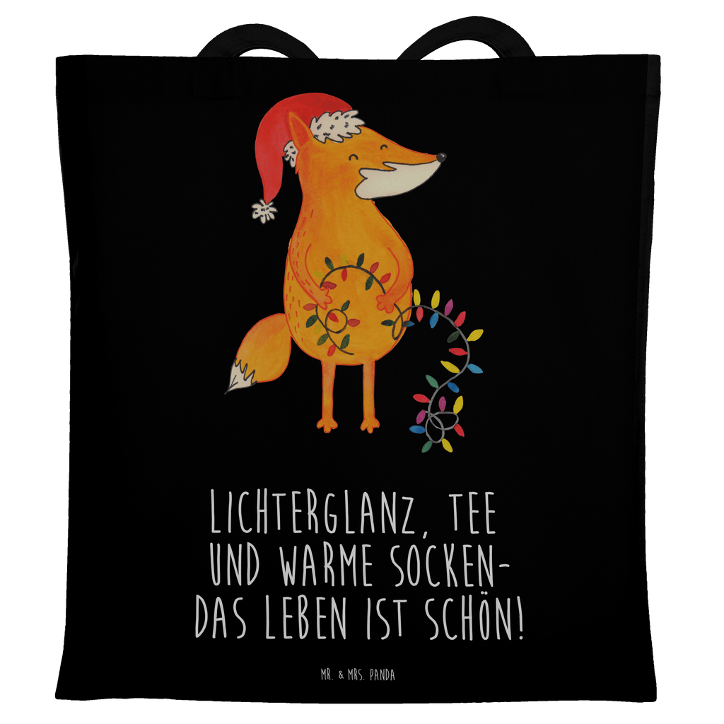 Tragetasche Fuchs Weihnachten Beuteltasche, Beutel, Einkaufstasche, Jutebeutel, Stoffbeutel, Winter, Weihnachten, Weihnachtsdeko, Nikolaus, Advent, Heiligabend, Wintermotiv, Fuchs, Füchse, Spruch schön, Geschenk Weihnachten, Weihnachtsmann, Weihnachtszeit