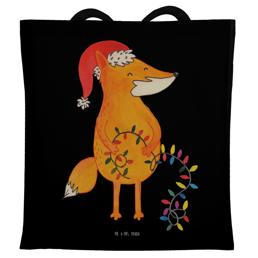 Tragetasche Fuchs Weihnachten Beuteltasche, Beutel, Einkaufstasche, Jutebeutel, Stoffbeutel, Winter, Weihnachten, Weihnachtsdeko, Nikolaus, Advent, Heiligabend, Wintermotiv, Fuchs, Füchse, Spruch schön, Geschenk Weihnachten, Weihnachtsmann, Weihnachtszeit