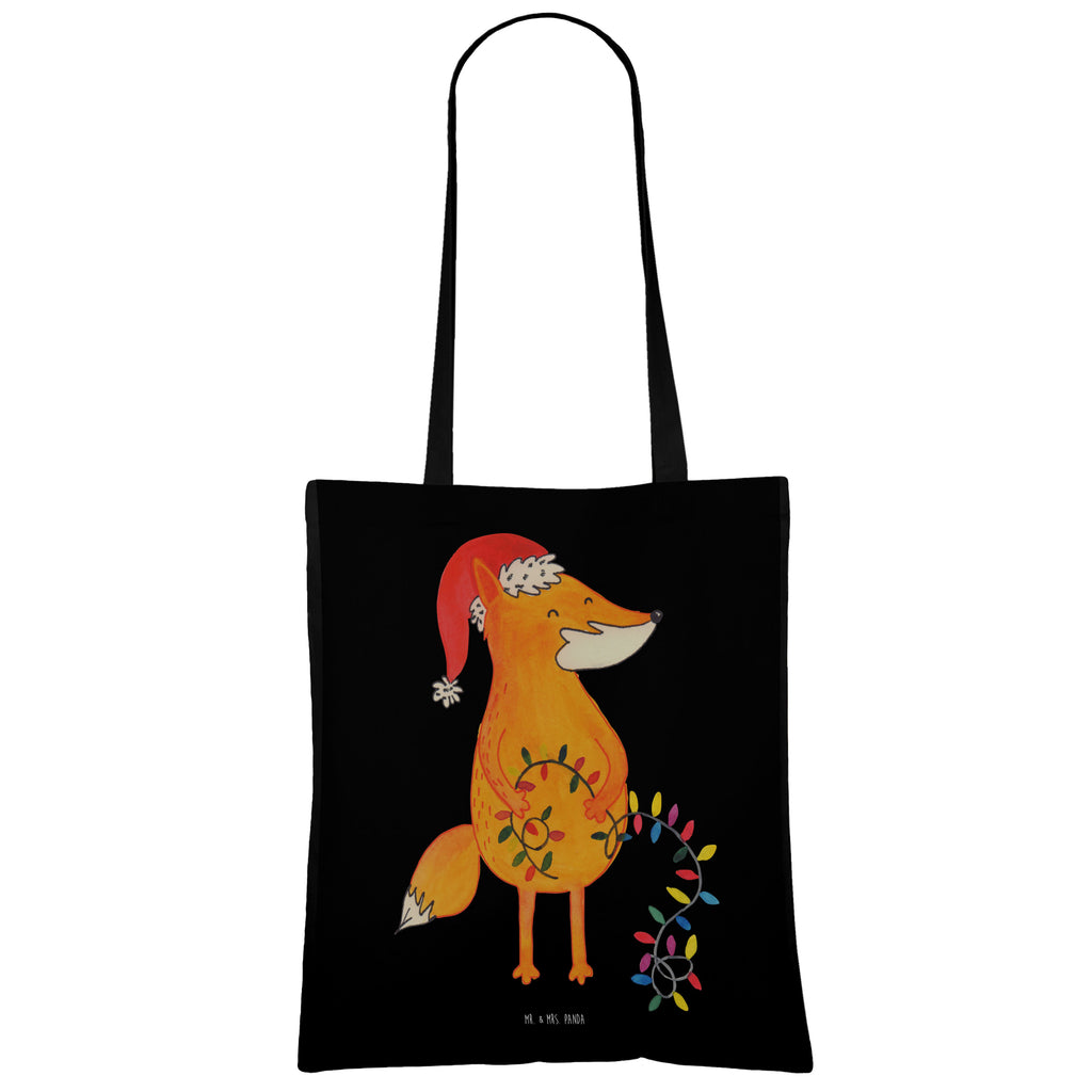 Tragetasche Fuchs Weihnachten Beuteltasche, Beutel, Einkaufstasche, Jutebeutel, Stoffbeutel, Winter, Weihnachten, Weihnachtsdeko, Nikolaus, Advent, Heiligabend, Wintermotiv, Fuchs, Füchse, Spruch schön, Geschenk Weihnachten, Weihnachtsmann, Weihnachtszeit