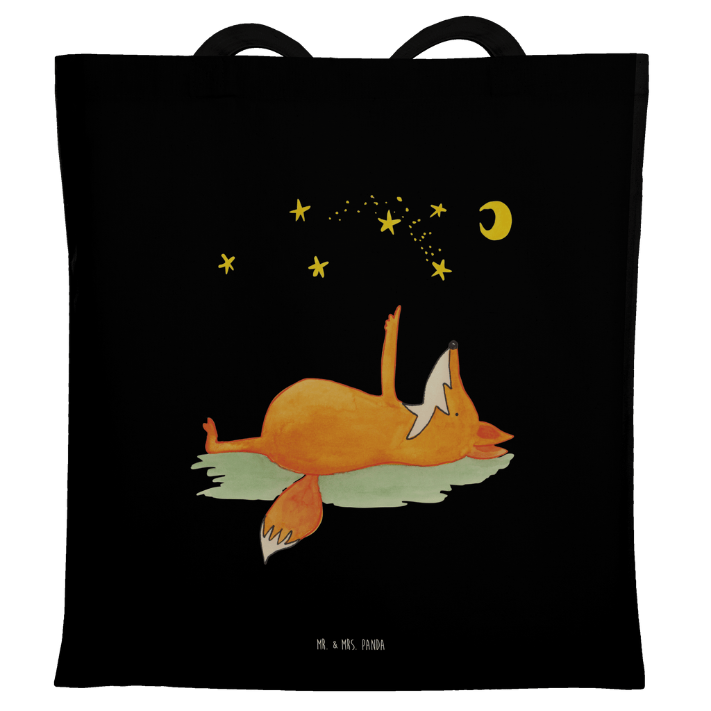 Tragetasche Fuchs Sterne Beuteltasche, Beutel, Einkaufstasche, Jutebeutel, Stoffbeutel, Fuchs, Füchse, tröstende Worte, Spruch positiv, Spruch schön, Romantik, Always Look on the Bright Side of Life