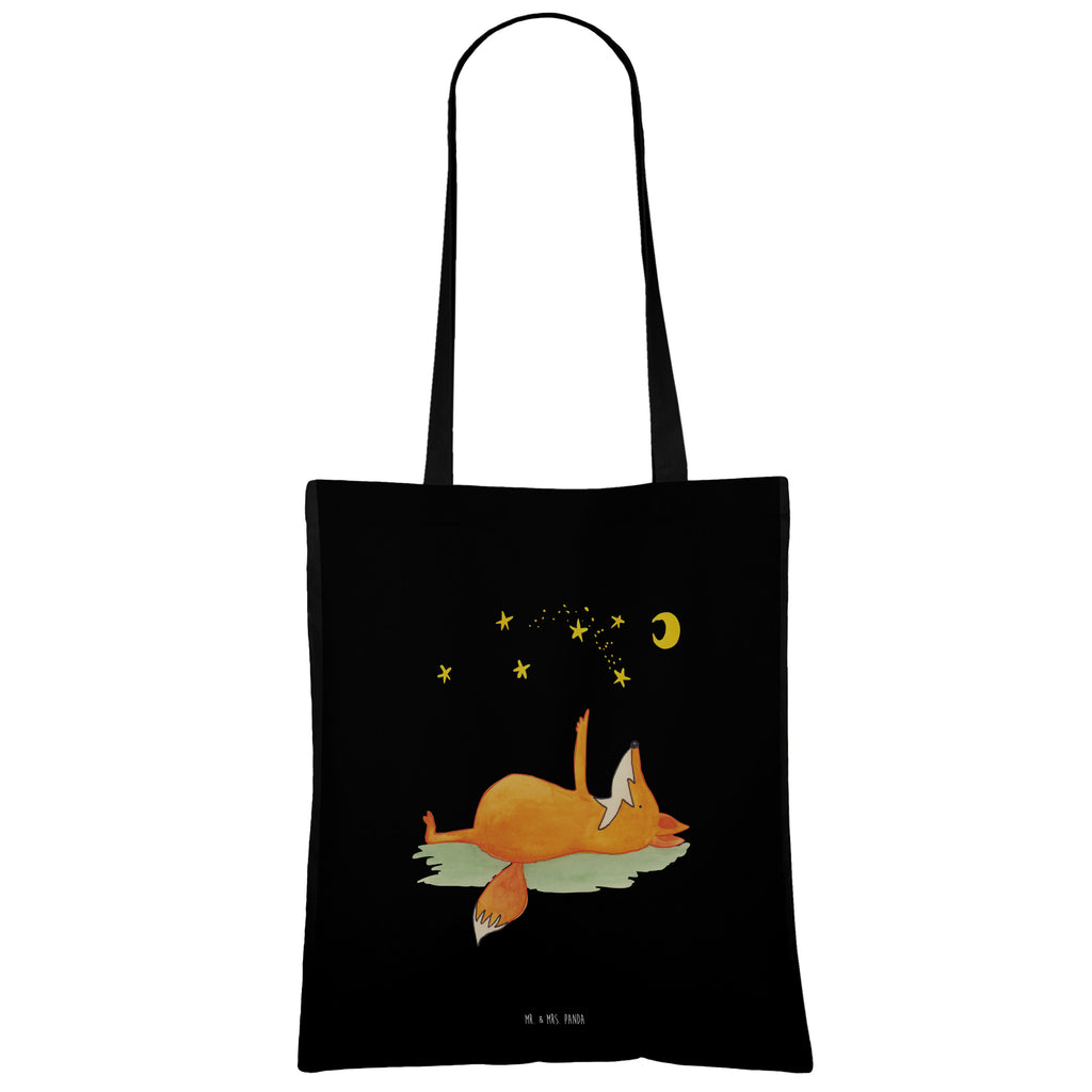 Tragetasche Fuchs Sterne Beuteltasche, Beutel, Einkaufstasche, Jutebeutel, Stoffbeutel, Fuchs, Füchse, tröstende Worte, Spruch positiv, Spruch schön, Romantik, Always Look on the Bright Side of Life