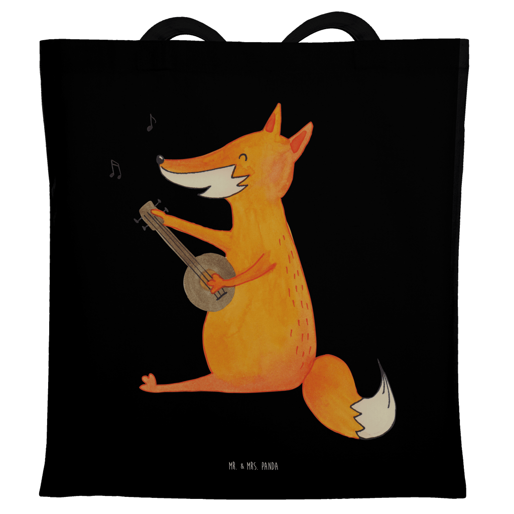 Tragetasche Fuchs Gitarre Beuteltasche, Beutel, Einkaufstasche, Jutebeutel, Stoffbeutel, Fuchs, Füchse, Geschenk Musiker, Musik Spruch, Musikerin, Sänger, Sängerin, Gitarre