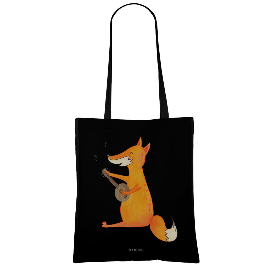 Tragetasche Fuchs Gitarre Beuteltasche, Beutel, Einkaufstasche, Jutebeutel, Stoffbeutel, Fuchs, Füchse, Geschenk Musiker, Musik Spruch, Musikerin, Sänger, Sängerin, Gitarre